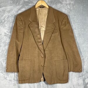 Ratner Ultrasuede Blazer Mens 42R Tan Vintage Field Brothers USA Sport Coat